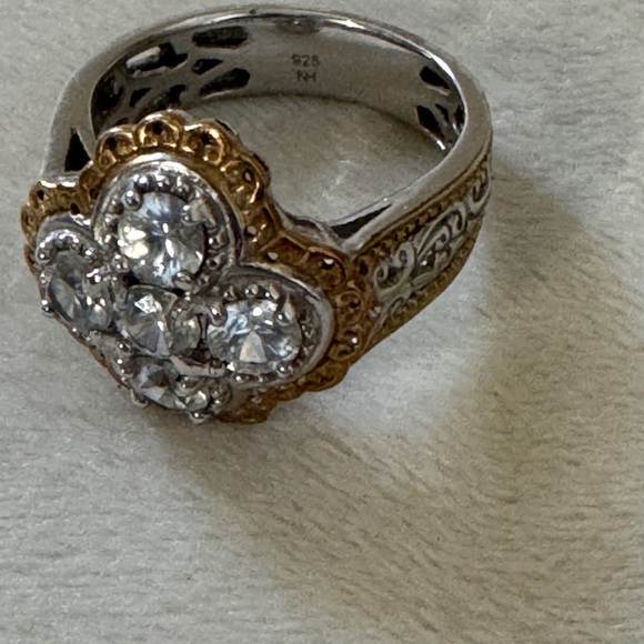 Gems en vogue quatrefoil white zircon ring - Picture 7 of 7